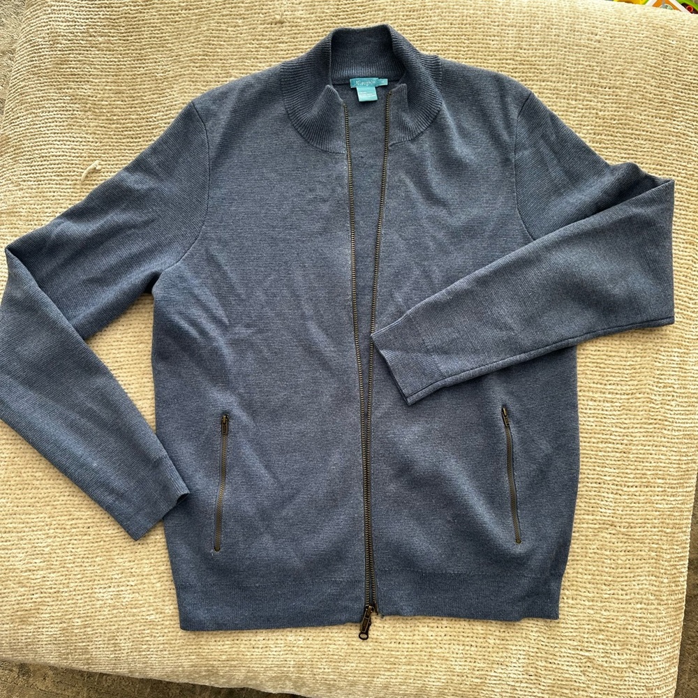 J. Mclaughlin Sweater Cardigan Full Zip Up Wool Size Medium